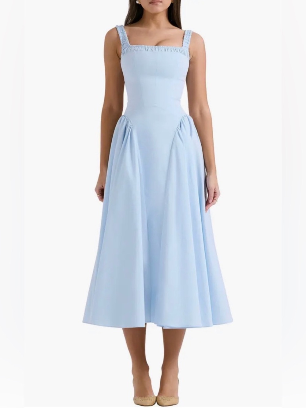House of CB - Dorothy B Pima Cotton Blend Cocktail Midi Dress